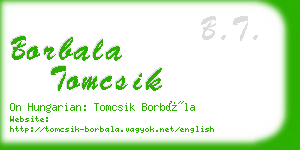 borbala tomcsik business card